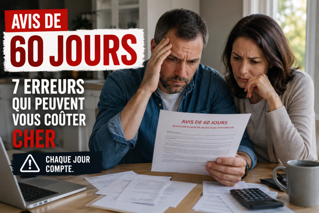 Avis de 60 jours et erreurs à éviter pour protéger sa maison