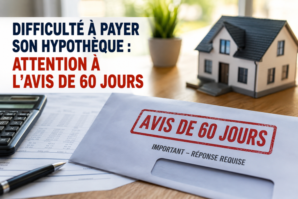 Avis de 60 jours après des retards hypothécaires